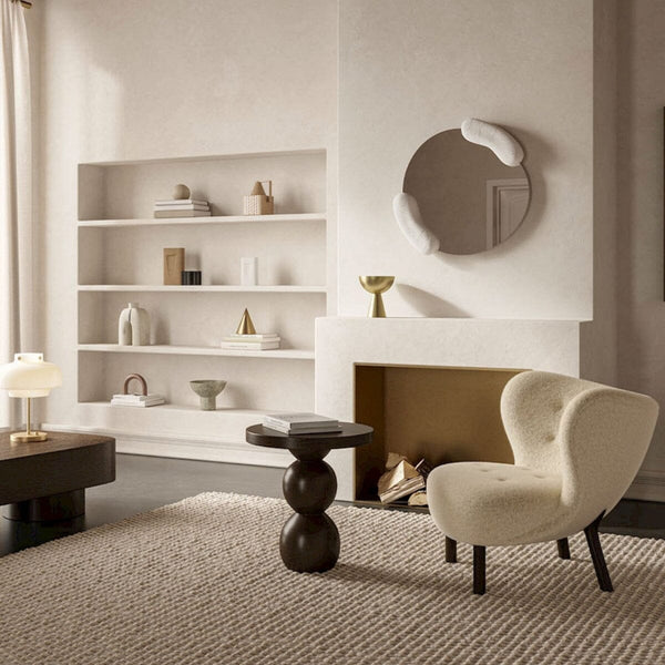 Calco White Round Mirror Mirror Deknudt Mirrors