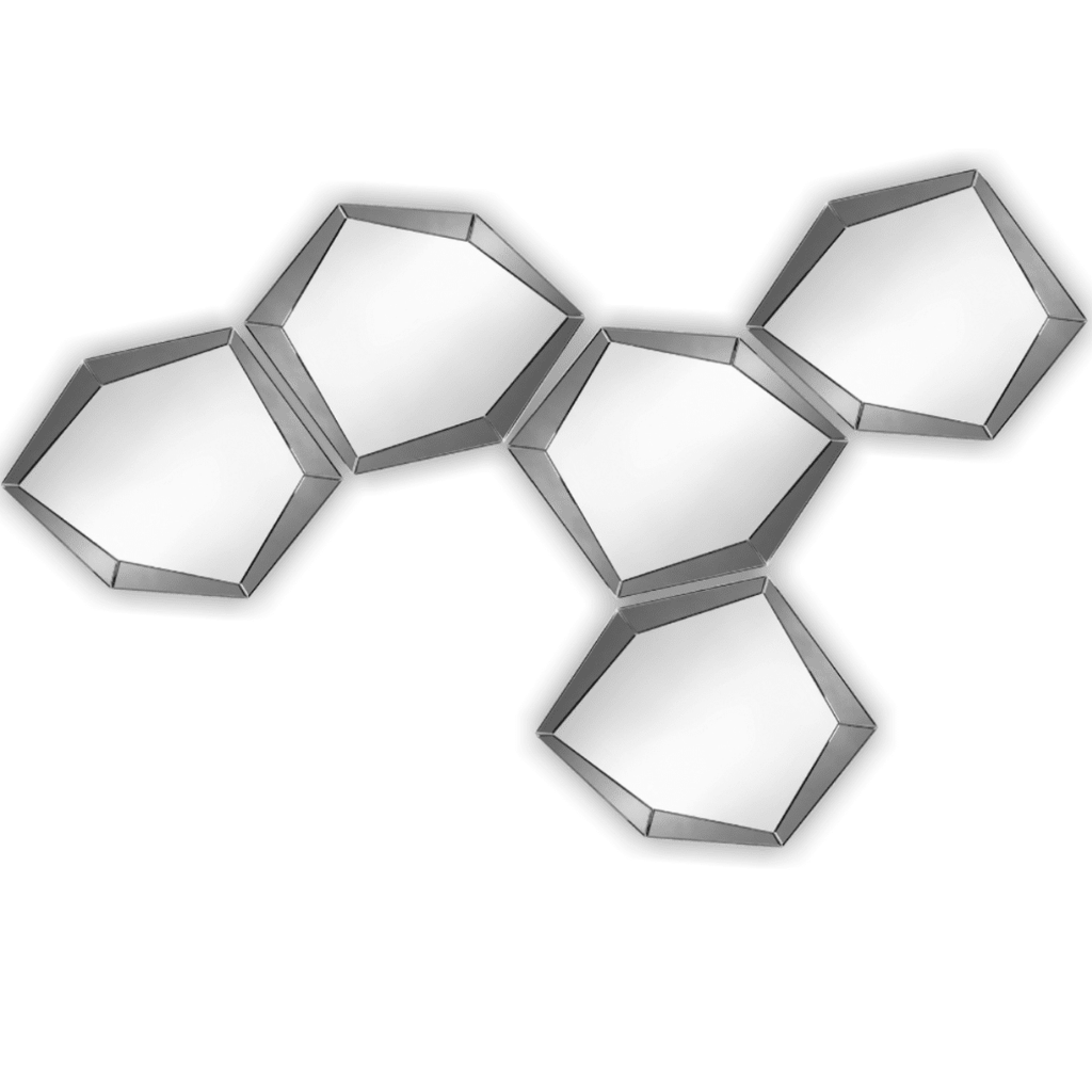 Polygon Grey Mirror Mirror Deknudt Mirrors 