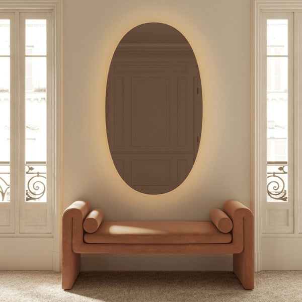 Brio Bronze Large Mirror | 160cm Oval Glow Mirror Deknudt Mirrors 