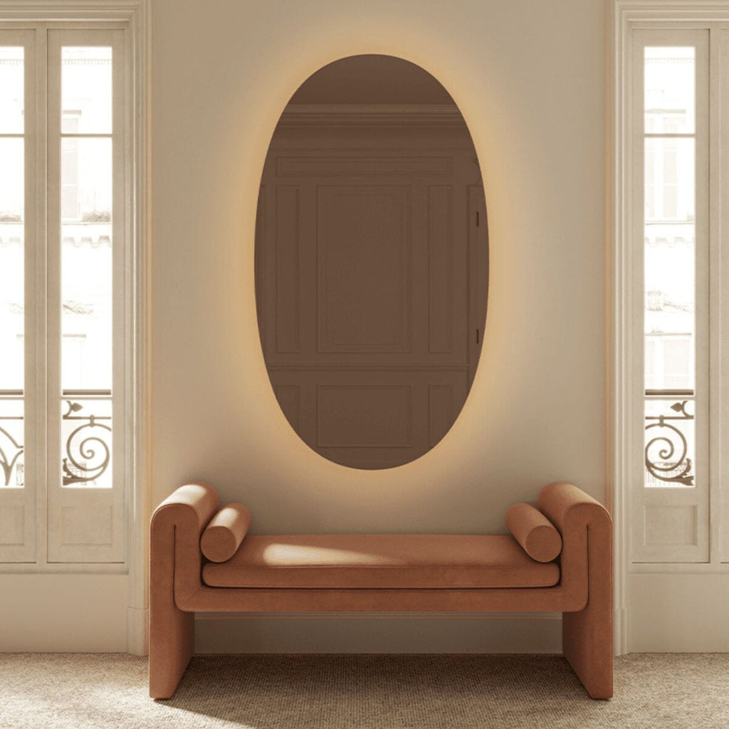 Brio Bronze Large Mirror | 160cm Oval Glow Mirror Deknudt Mirrors 