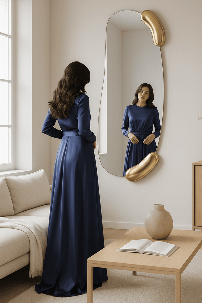 Calco Gold Hall Mirror | 166cm Organic Shape | Best Seller Mirror Deknudt Mirrors 