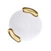 Calco Gold Round Mirror | 73cm Sculptured Gold Mirror Deknudt Mirrors 