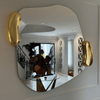 Calco Gold Square Mirror | 116cm Organic Shape Mirror Deknudt Mirrors 