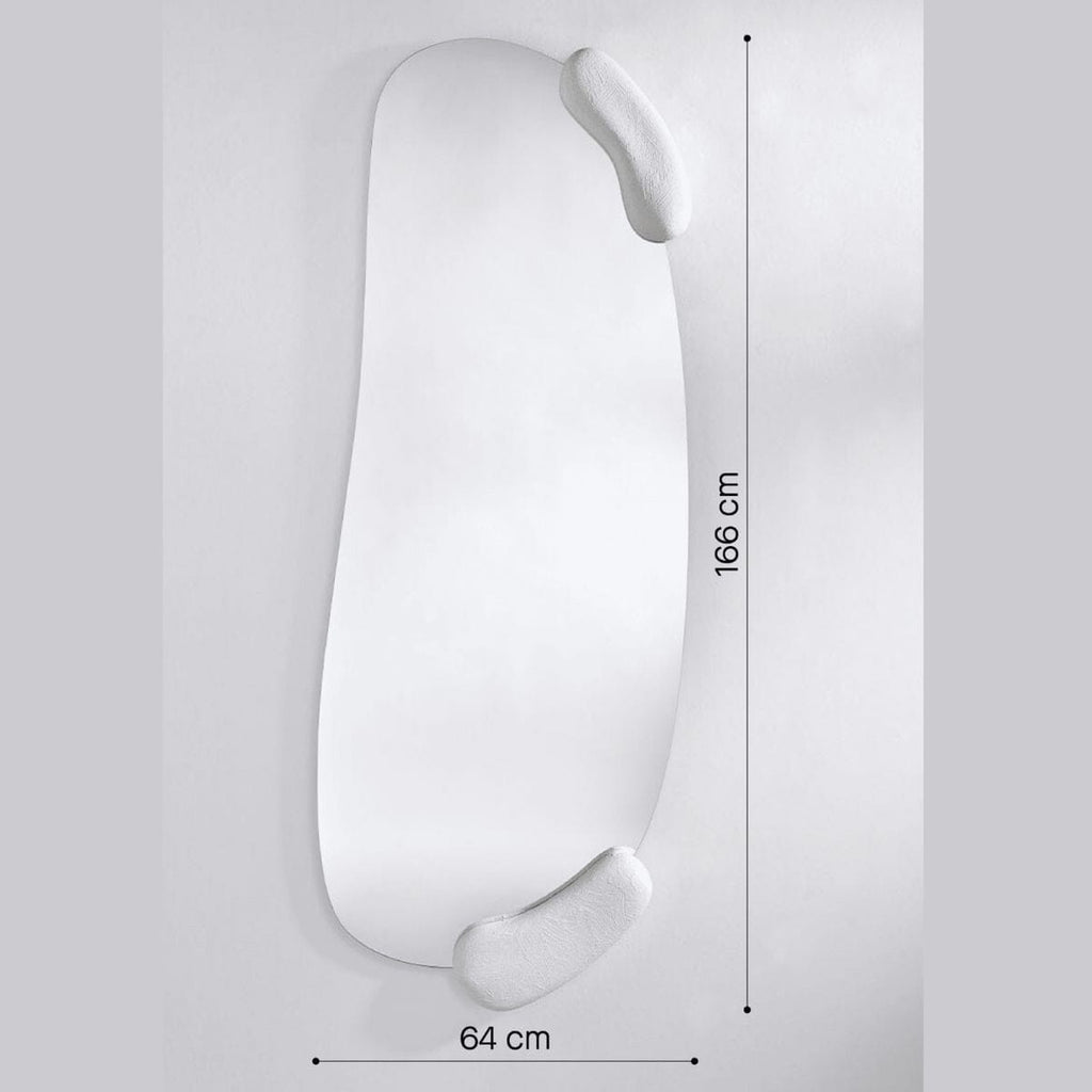 Calco White Hall Mirror | 166cm Organic Shape Mirror Deknudt Mirrors 
