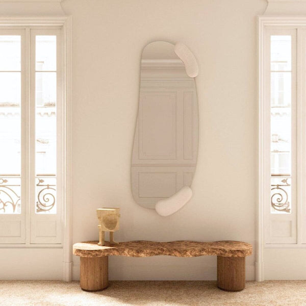 Calco White Hall Mirror | 166cm Organic Shape Mirror Deknudt Mirrors 