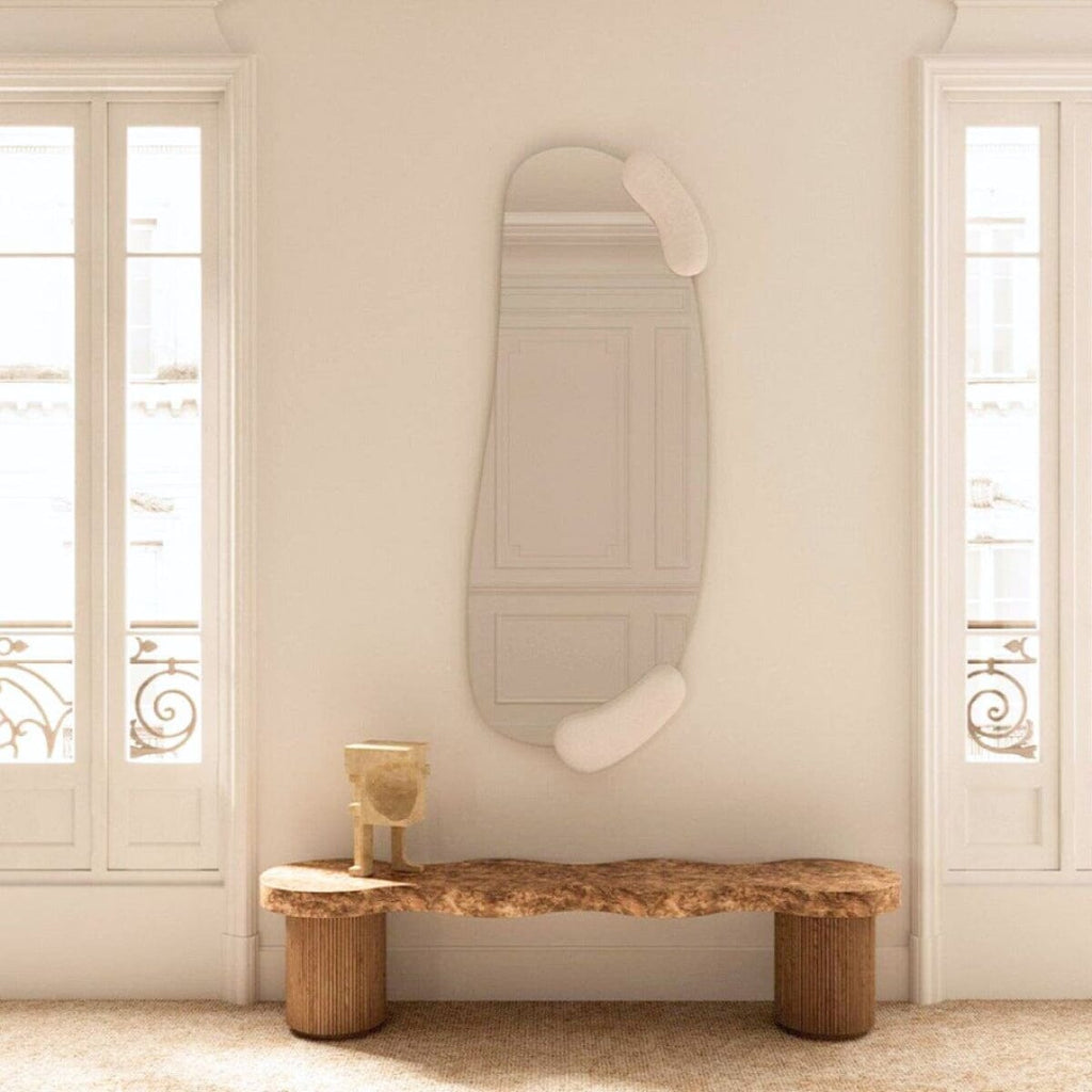 Calco White Hall Mirror | 166cm Organic Shape Mirror Deknudt Mirrors 