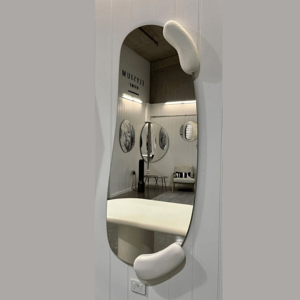 Calco White Hall Mirror | 166cm Organic Shape Mirror Deknudt Mirrors 
