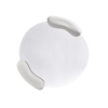 Calco White Round Mirror | 73cm Sculptural Elegance Mirror Deknudt Mirrors 