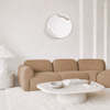 Calco White Round Mirror | 73cm Sculptural Elegance Mirror Deknudt Mirrors 