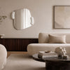 Calco White Square Mirror | 116cm Organic Shape Mirror Deknudt Mirrors 
