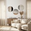 Cord M Mirror 3 Piece Bundle | 58cm Circular Mirrored Wall Art Mirror Deknudt Mirrors 