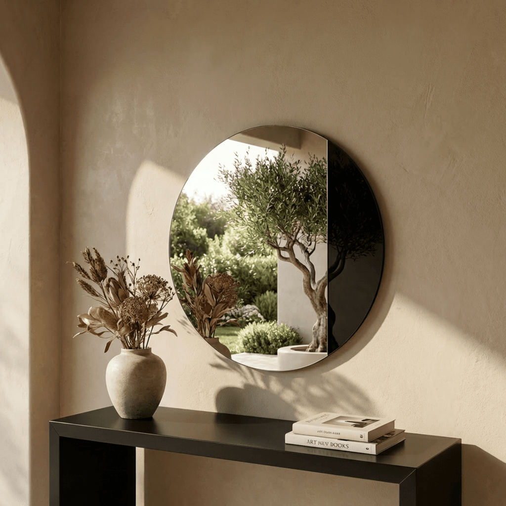 Cord M Mirror| 58cm Circular Wall Art Mirror Deknudt Mirrors 