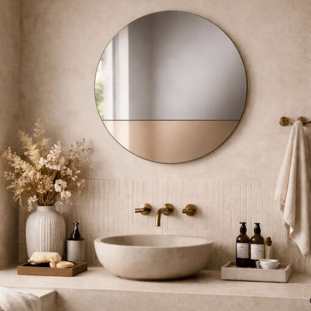 Cord M Mirror| 58cm Circular Wall Art Mirror Deknudt Mirrors 