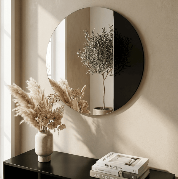 Cord M Mirror| 58cm Circular Wall Art Mirror Deknudt Mirrors Black 