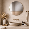 Cord M Mirror| 58cm Circular Wall Art Mirror Deknudt Mirrors Bronze 