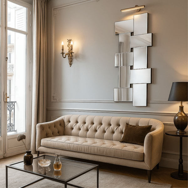 Criss Cross Mirror | 171cm Interlocking Beveled Mirrors Mirror Deknudt Mirrors 
