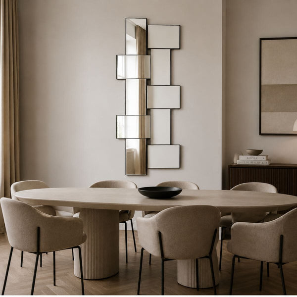 Criss Cross Mirror | 171cm Interlocking Beveled Mirrors Mirror Deknudt Mirrors 