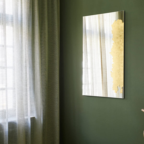 Elysium Home Ornato Rectangle Mirror | Unique Design | Hand-Applied Gold Leaf Mirror Deknudt Mirrors 