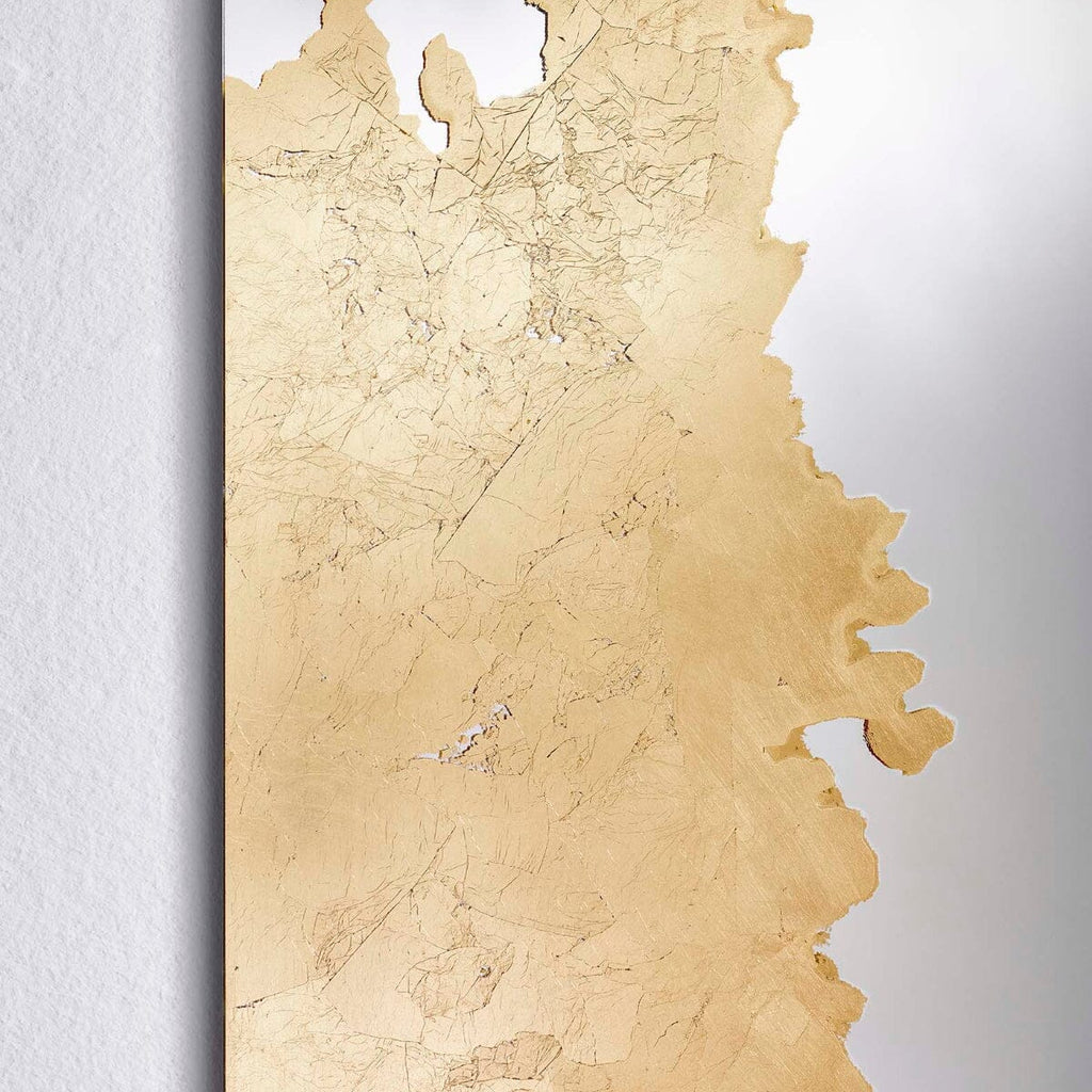 Elysium Home Ornato Rectangle Mirror | Unique Design | Hand-Applied Gold Leaf Mirror Deknudt Mirrors 