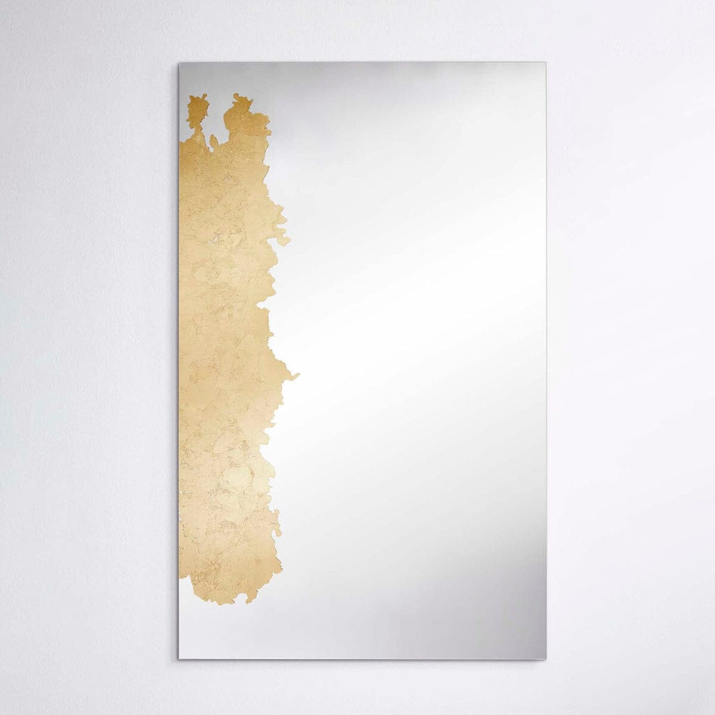 Elysium Home Ornato Rectangle Mirror | Unique Design | Hand-Applied Gold Leaf Mirror Deknudt Mirrors 