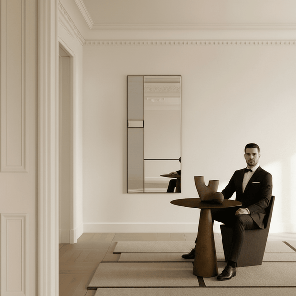 Finestra Flutes XL Mirror | 175cm Decorative Fluted Glass Mirror Deknudt Mirrors 