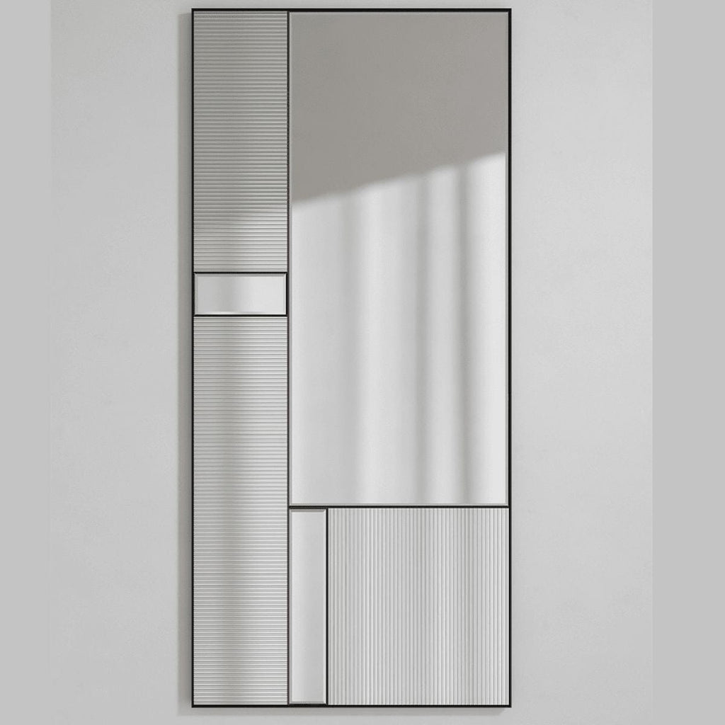 Finestra Flutes XL Mirror | 175cm Decorative Fluted Glass Mirror Deknudt Mirrors 