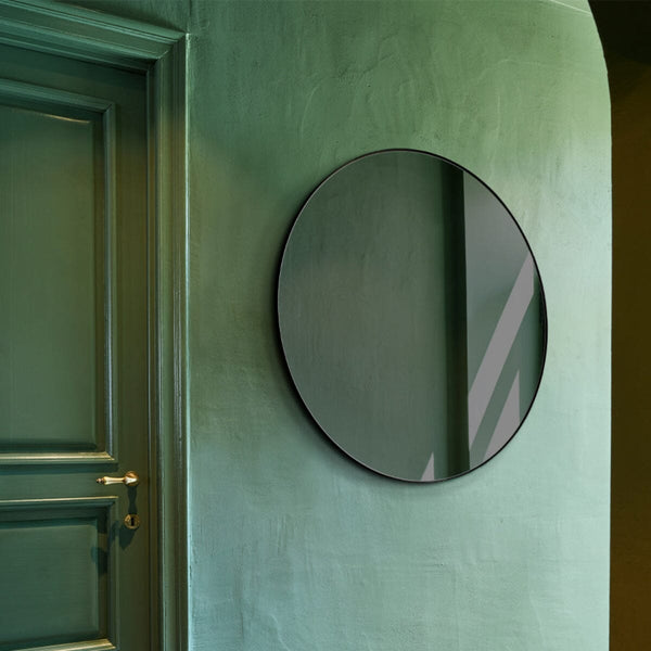 Hoop Dark Tint Black Mirror | 105cm Classic Round Mirror Deknudt Mirrors 