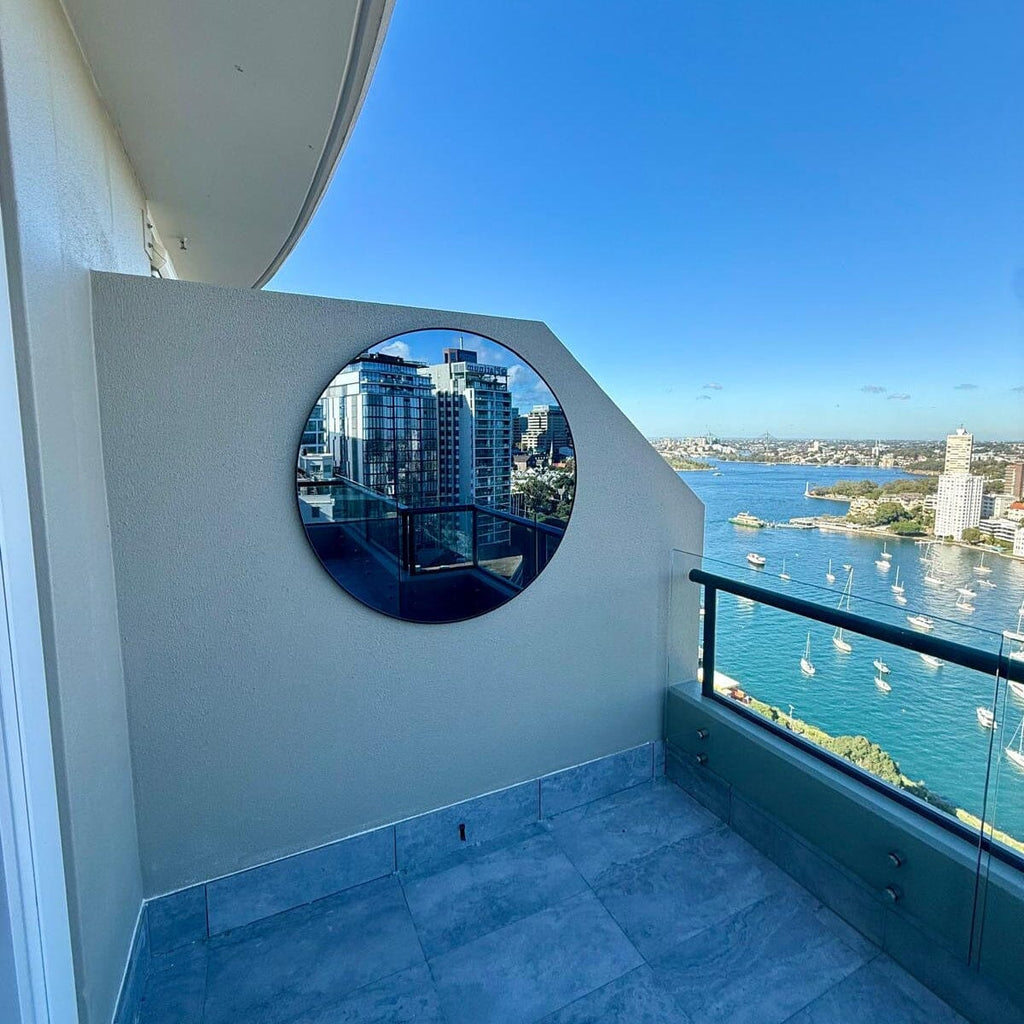 Hoop Outdoor Black Mirror | 105cm Sun, Rain & Wind Proof Mirror Mirror Deknudt Mirrors 