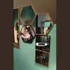 Lina Black Hex Mirror Mirror Deknudt Mirrors 
