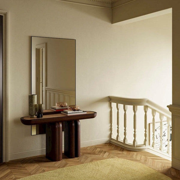 Lucka Clear Black Mirror | Satin Aluminium Frame Mirror Deknudt Mirrors 