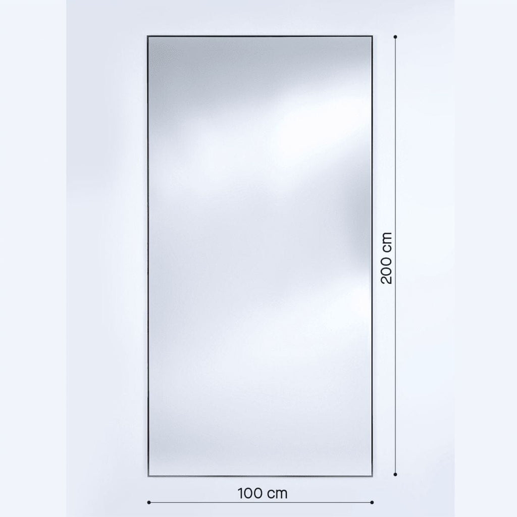 Lucka Clear Black Mirror | Satin Aluminium Frame Mirror Deknudt Mirrors 