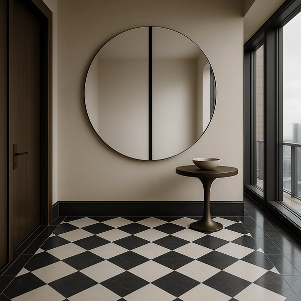 Luna Black Round L Mirror Mirror Deknudt Mirrors 