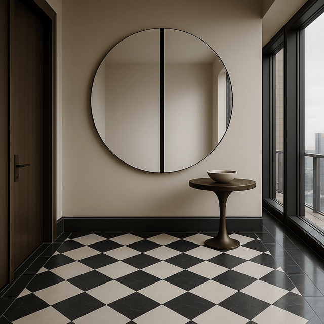 Luna Black Round L Mirror Mirror Deknudt Mirrors 