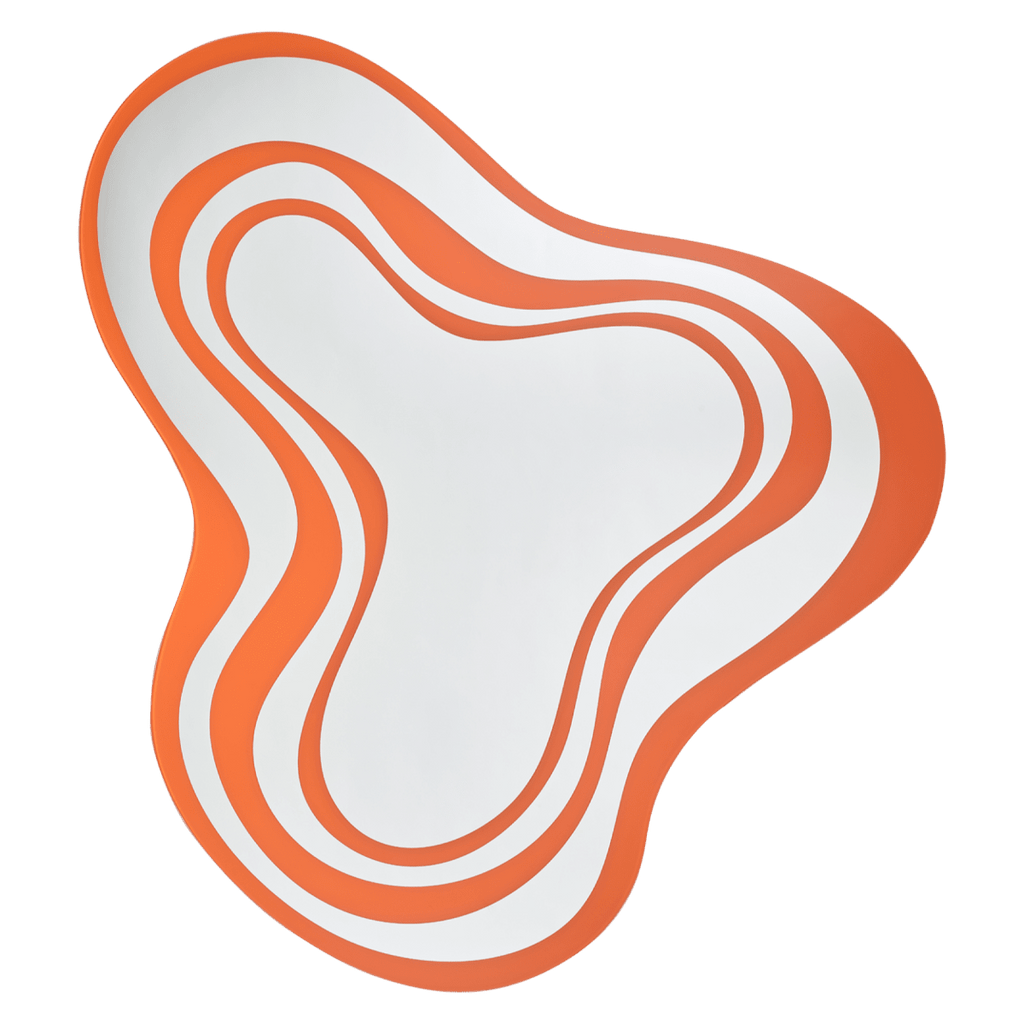 Nimbus Orange Mirror | 123cm Rotating Suspension Mirror Deknudt Mirrors 