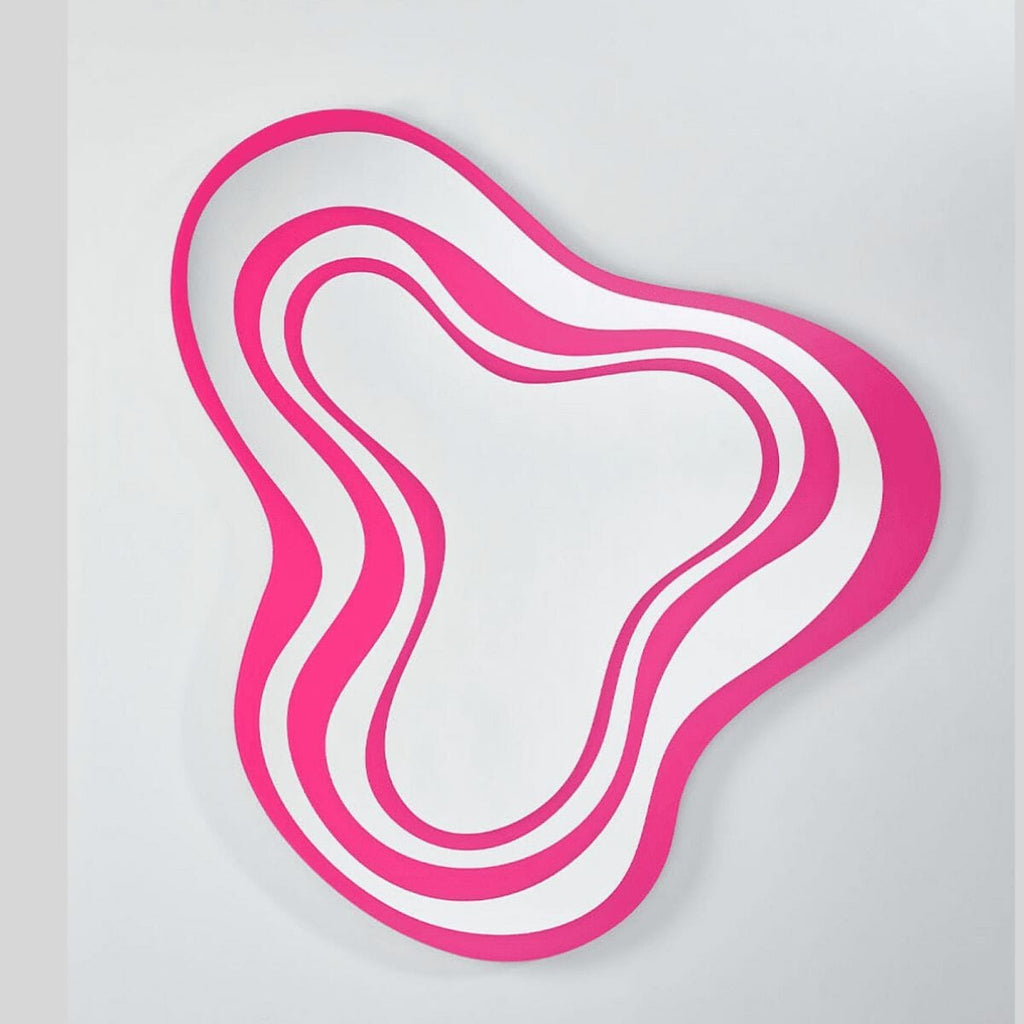 Nimbus Pink Mirror | 123cm Mirrored Wall Art Mirror Deknudt Mirrors 