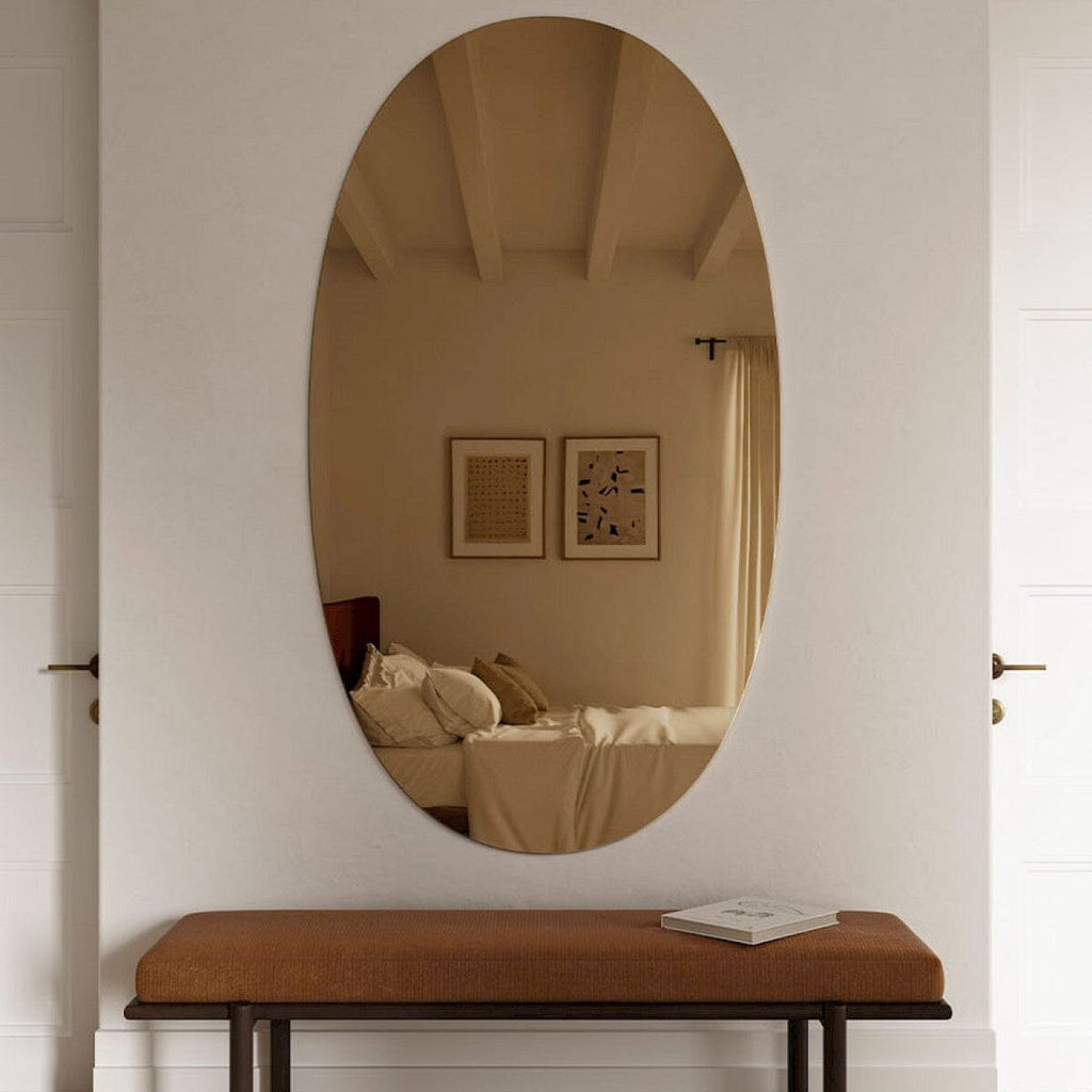 Oval Bronze Large Mirror | 160cm Oval Shape Mirror Deknudt Mirrors 