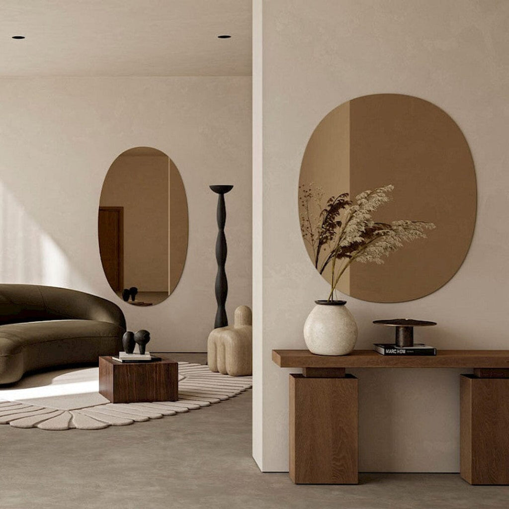 Oval Bronze Medium Mirror | 106cm Designer Mirror Mirror Deknudt Mirrors 