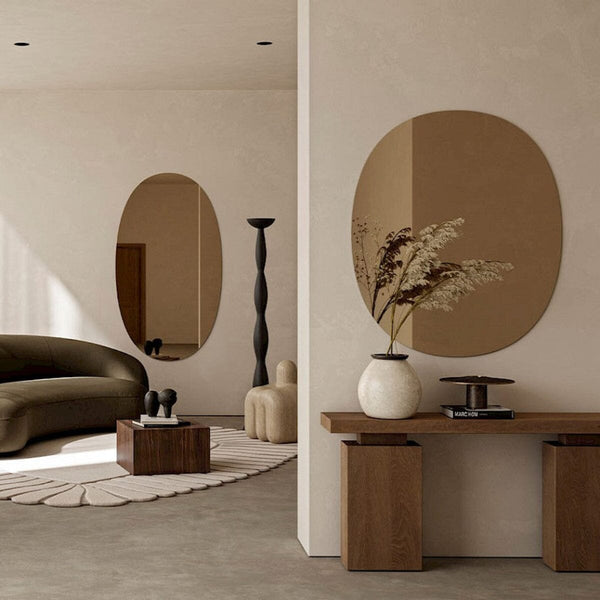 Oval Bronze Medium Mirror | 106cm Designer Mirror Mirror Deknudt Mirrors 