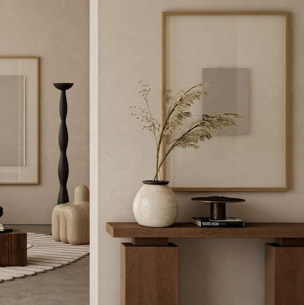 Passepartout rectangular mirror, 105cm oak-framed design, handcrafted in Belgium by Deknudt