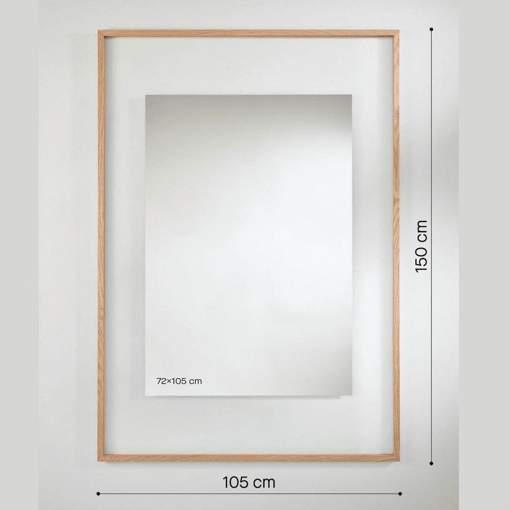 Passepartout Rectangle Large Mirror | 150cm Minimalist Belgian Design Mirror Deknudt Mirrors 