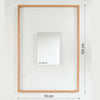 Passepartout Rectangle Medium Mirror | 105cm Oak Framed Mirror Mirror Deknudt Mirrors 