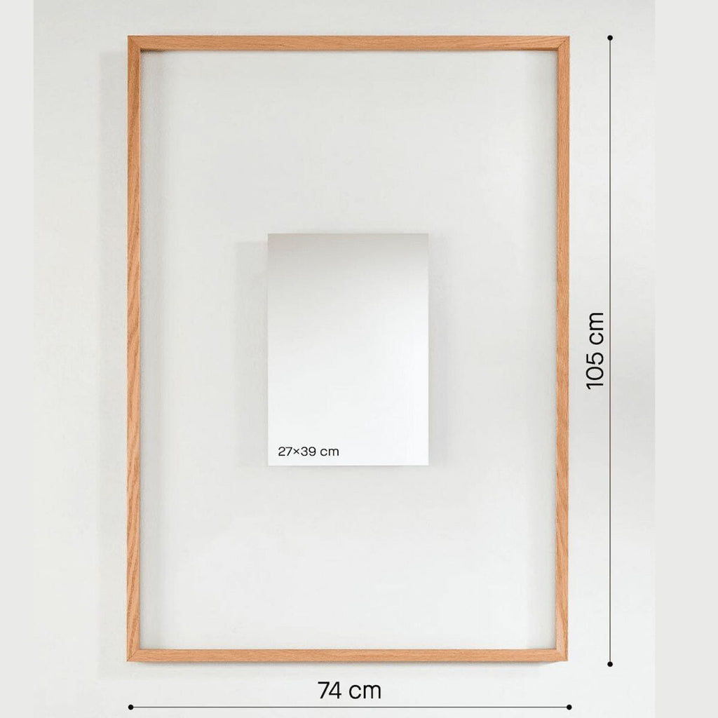 Passepartout Rectangle Medium Mirror | 105cm Oak Framed Mirror Mirror Deknudt Mirrors 