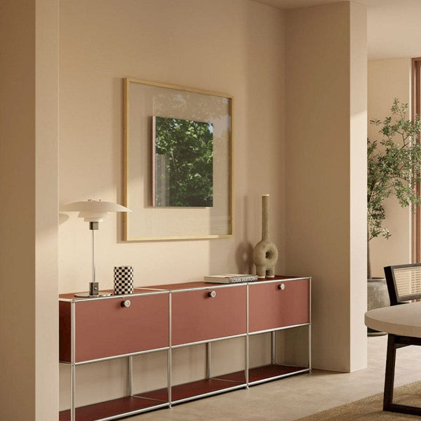 Passepartout square mirror, 105cm transparent border design, Belgian-made by Deknudt Mirrors