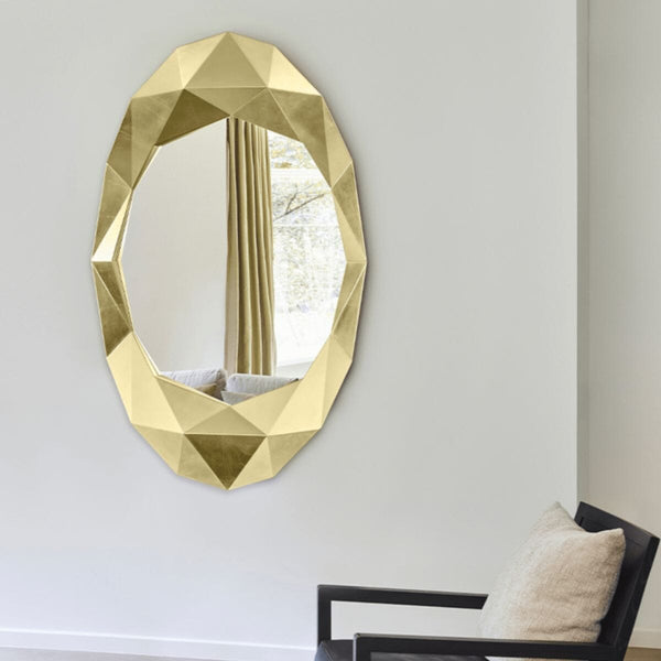 Precious Gold Mirror | 152cm Hand Applied Gold Finish Mirror Deknudt Mirrors 
