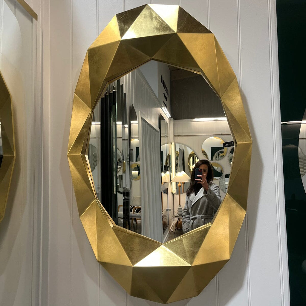 Precious Gold Mirror | 152cm Hand Applied Gold Finish Mirror Deknudt Mirrors 