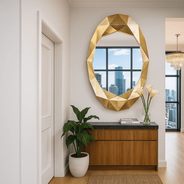 Precious Gold Mirror | 152cm Hand Applied Gold Finish Mirror Deknudt Mirrors 