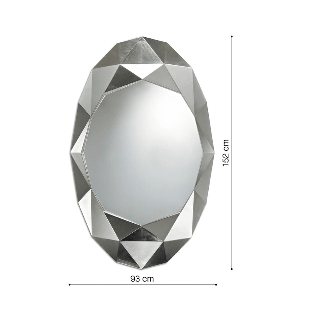 Precious Silver Mirror | 152cm Hand Applied Silvered Finish Mirror Deknudt Mirrors 