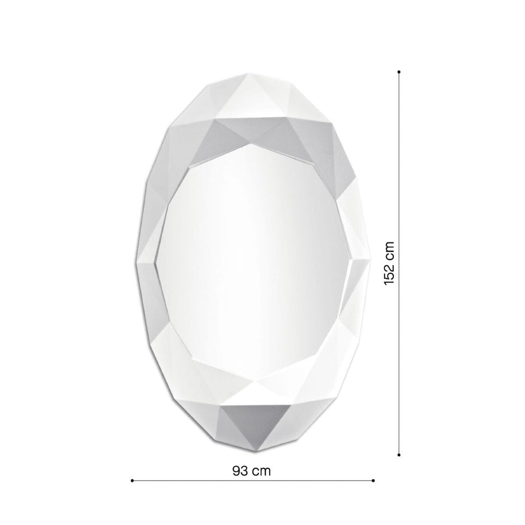 Precious White Mirror | 152cm Oval Designer Mirror Mirror Deknudt Mirrors 