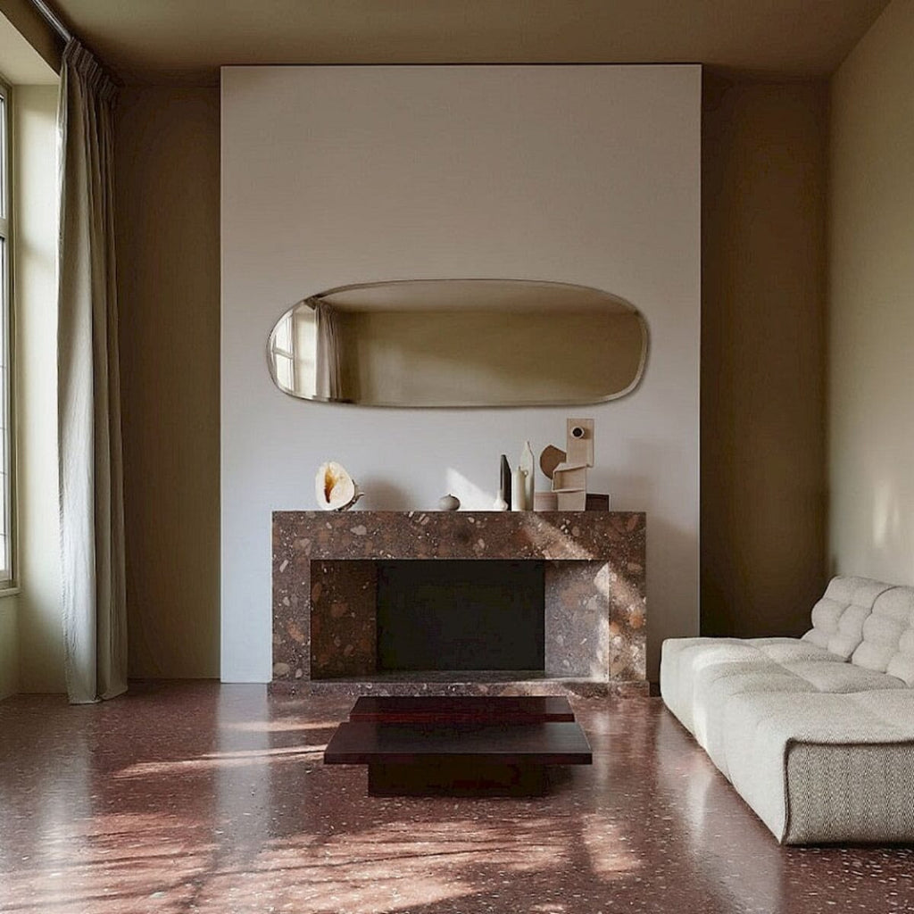 Pure Hall Mirror | 150cm Organic Shape Beveled Edge Mirror Deknudt Mirrors 