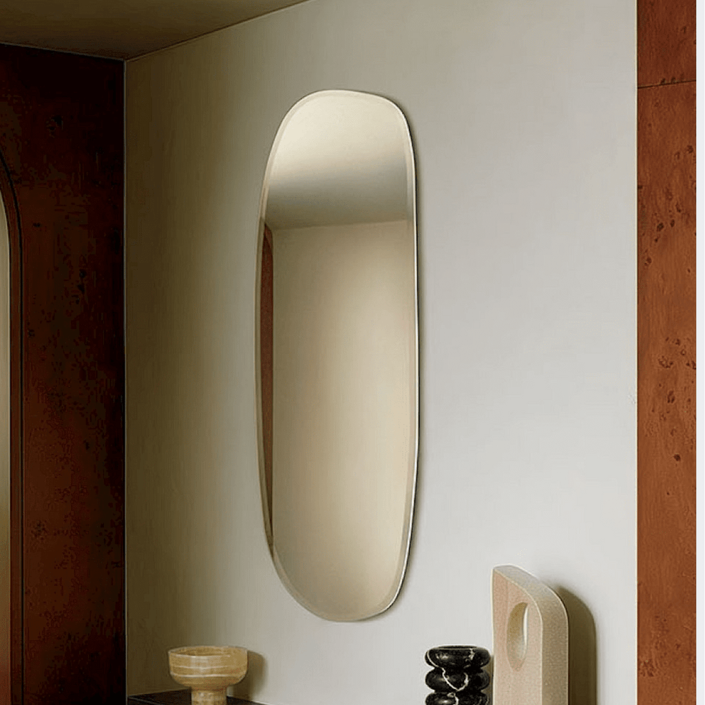 Pure Hall Mirror | 150cm Organic Shape Beveled Edge Mirror Deknudt Mirrors 
